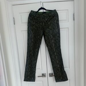Green Snake Print Pants ASOS Size 6